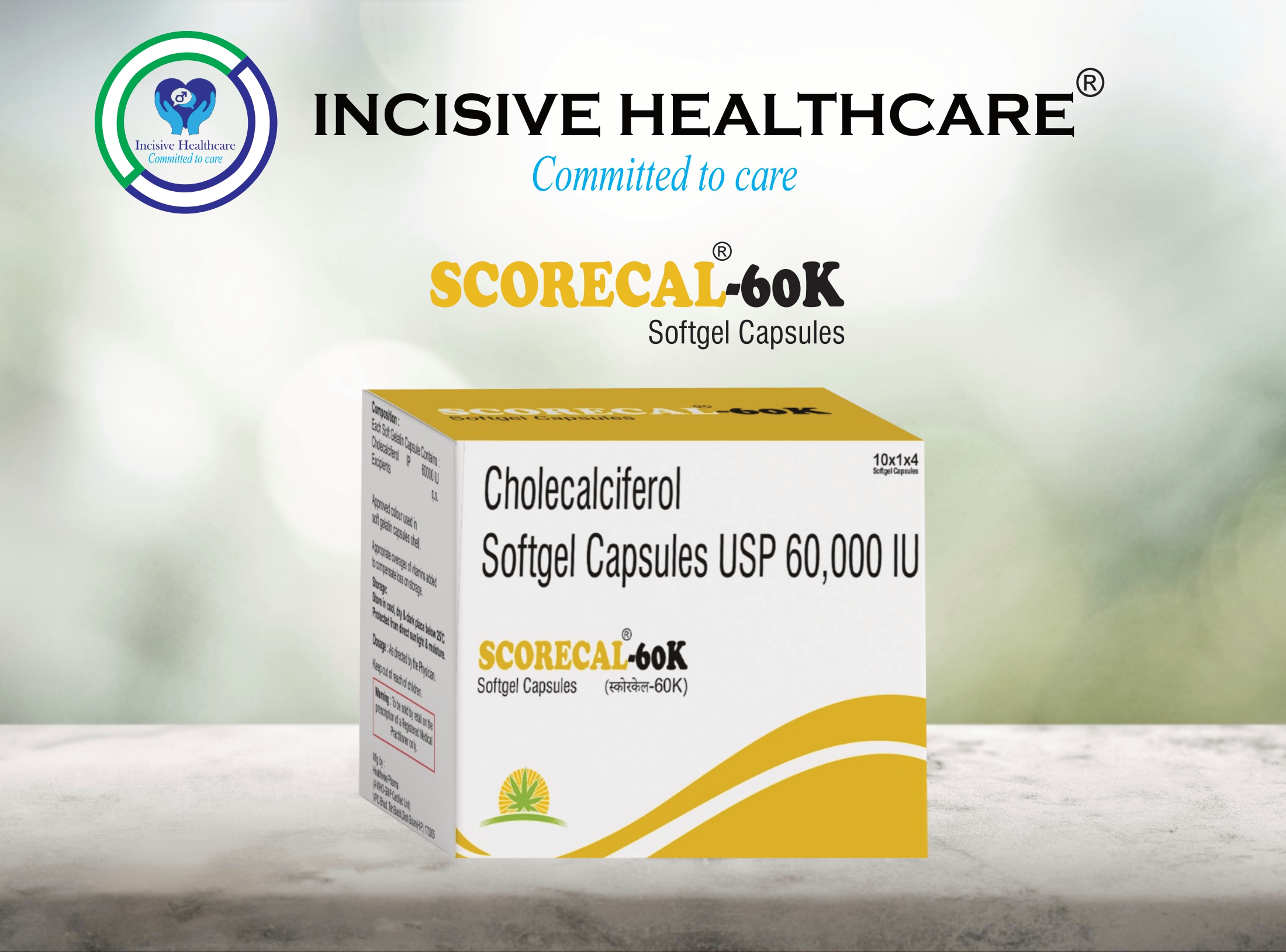 Cholecalciferol Softgel Capsules USO 60,000 IU